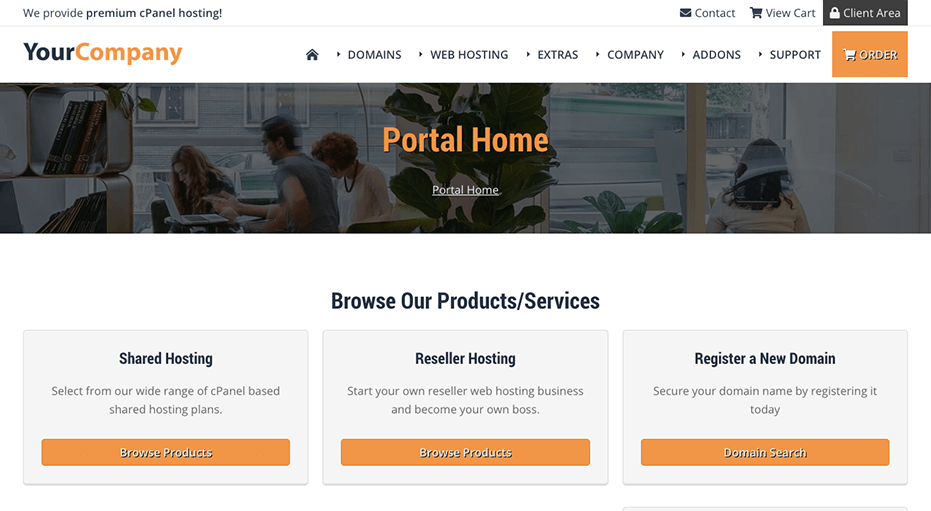 HTML Templates with WHMCS Integration