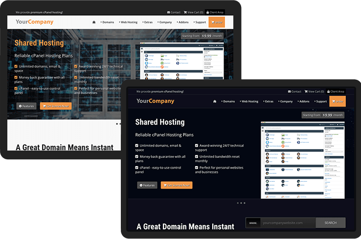 Dark & Light colors HTML Template