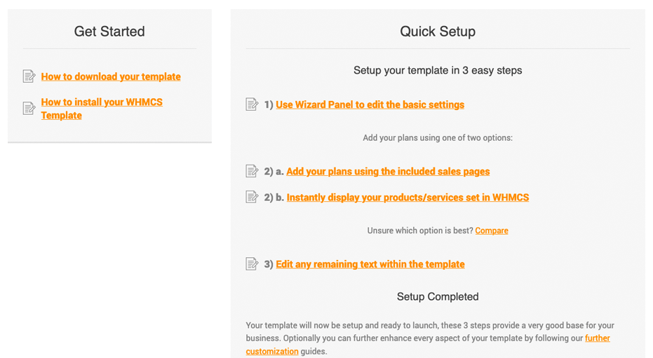 WizardPanel support and documentation for WHMCS